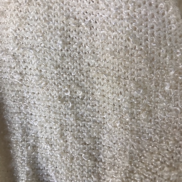 Vintage 80’s cream batwing sweater with lace sz S - Picture 5 of 7